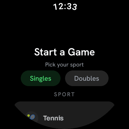 Wear OS companion showing a match starting on the wrist